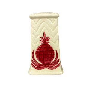 Hawaiian Quilt Clay Michael Gillan Red Pineapple Pattern 2003 Pepper Shaker